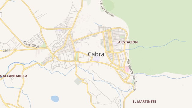 Mapa de ubicación en Cabra (Córdoba)